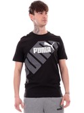 t-shirt puma nera da uomo power graphic 67896 