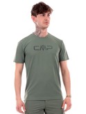 t-shirt trekking cmp verde da uomo 39t7117p 
