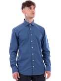 camicia bastoncino blu da uomo b0306 