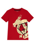 t-shirt guess rossa da donna con dragone oro l4ri16k8hm4 