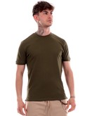 t-shirt markup verde da uomo piquet mk11004 