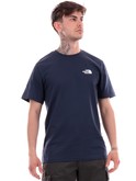 t-shirt the north face blu da uomo simple dome nf0a87ng 