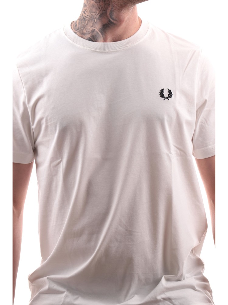 t-shirt-fred-perry-bianca-da-uomo-logo-nero-crew-neck-m1600